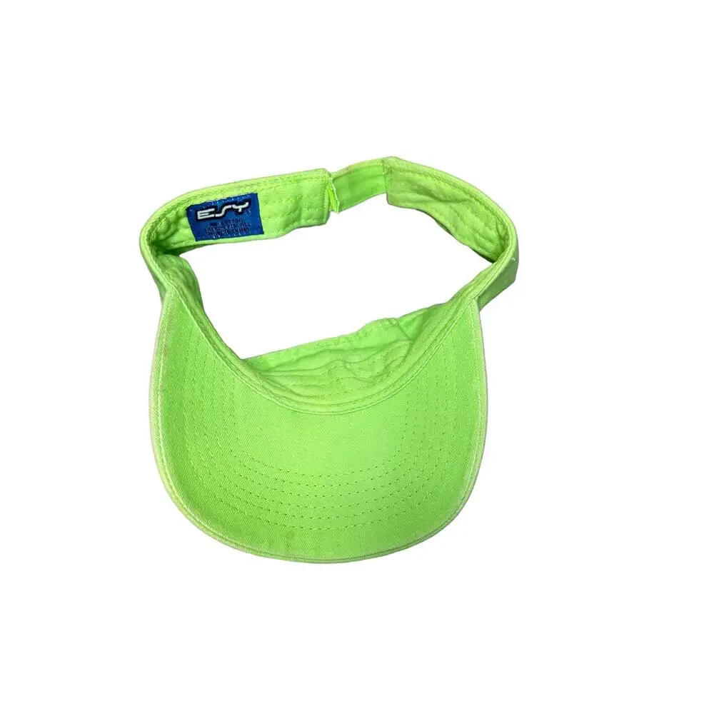 Vintage Visor Womens Myrtle Beach Green Pink Spell Out 90s Lime South Carolina